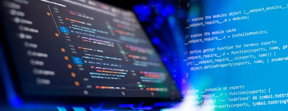 Modern tech website PHP syntax highlighted