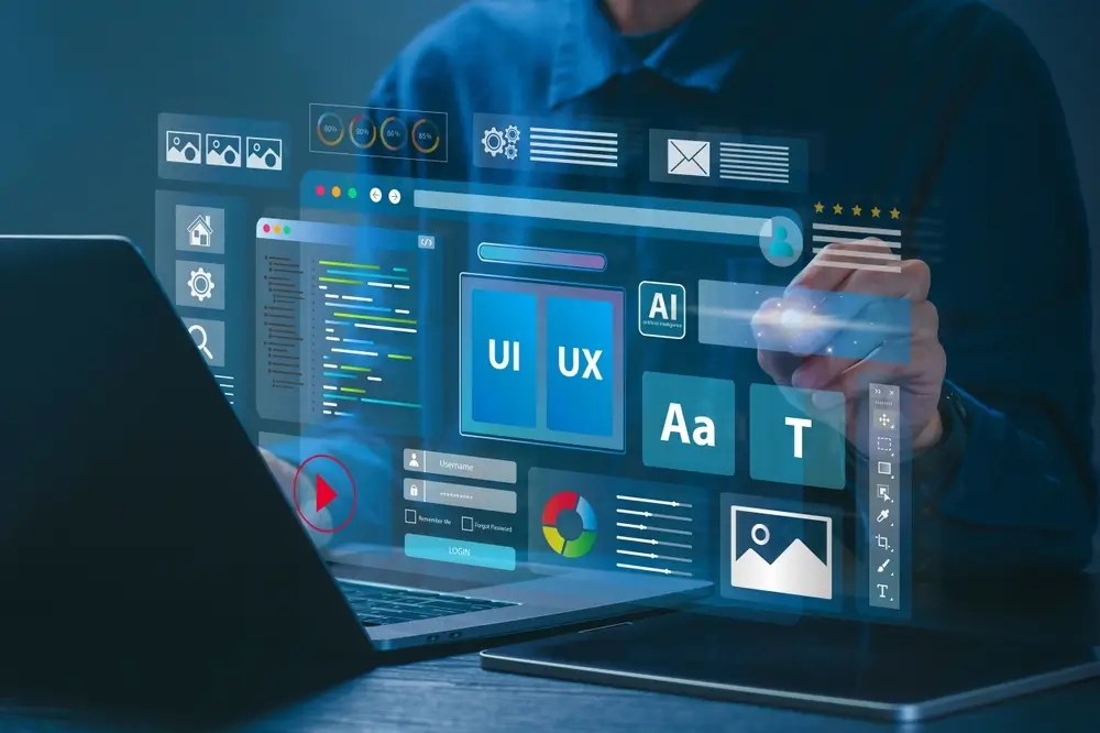 Web UI-UX design web development concept